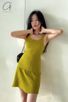 Marc Le Bihan Silk Shrink Stretch Sleeveless Dress 21967 Collection France MLB-21967 E23-ANIS